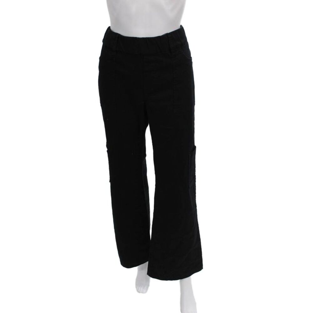 Flog Womens Cargo Pants Black Pull On 98% Cotton 2% Lycra Size 29